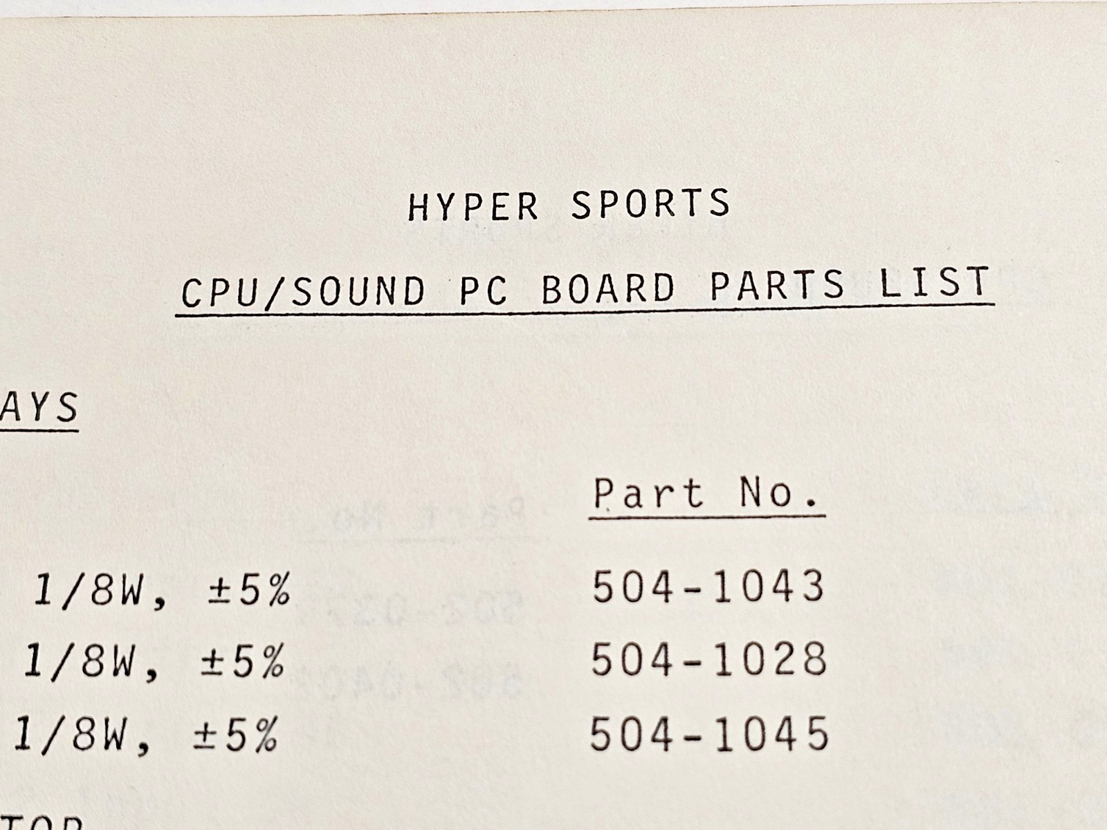 ORIGINAL CENTURI HYPER SPORTS CONVERSION KIT UPRIGHT ARCADE INSTRUCTION MANUAL