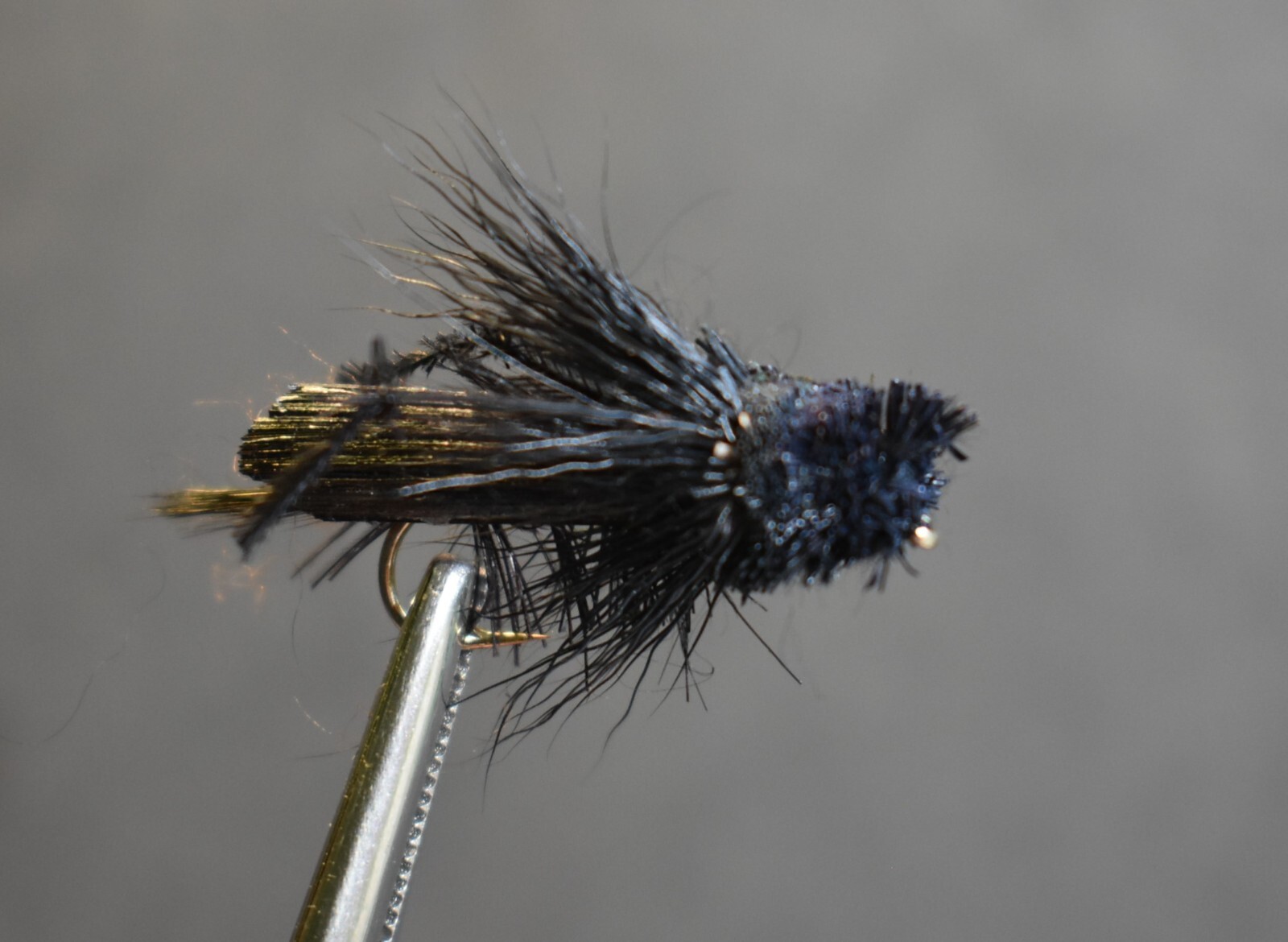 Dave's Black Hopper Cricket Terrestrial  Fly Fishing Flies, 1 Fly, U Choose Size