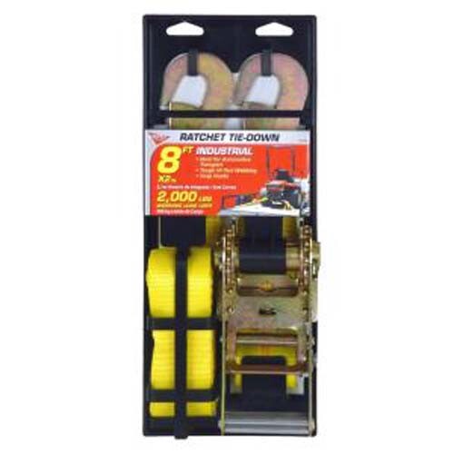 KEEPER 04106 8-ft x 2000-lb Auto Ratchet Tie-Down Strap (6000-lb Break Strength)
