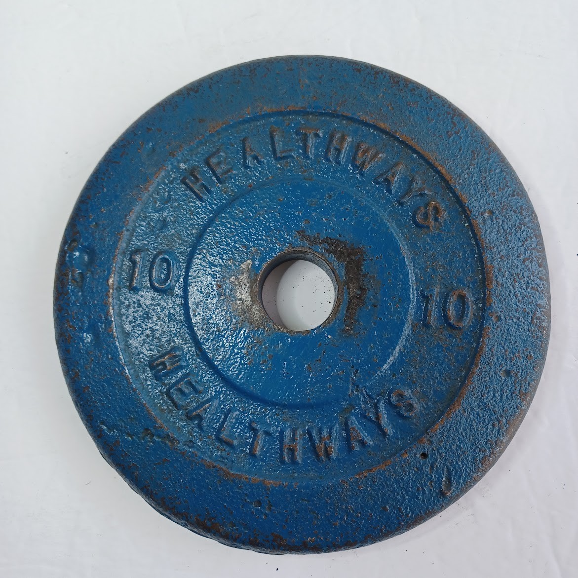 Vintage 5 Lb Healthways Weight Plate Blue See Photos for meassurments
