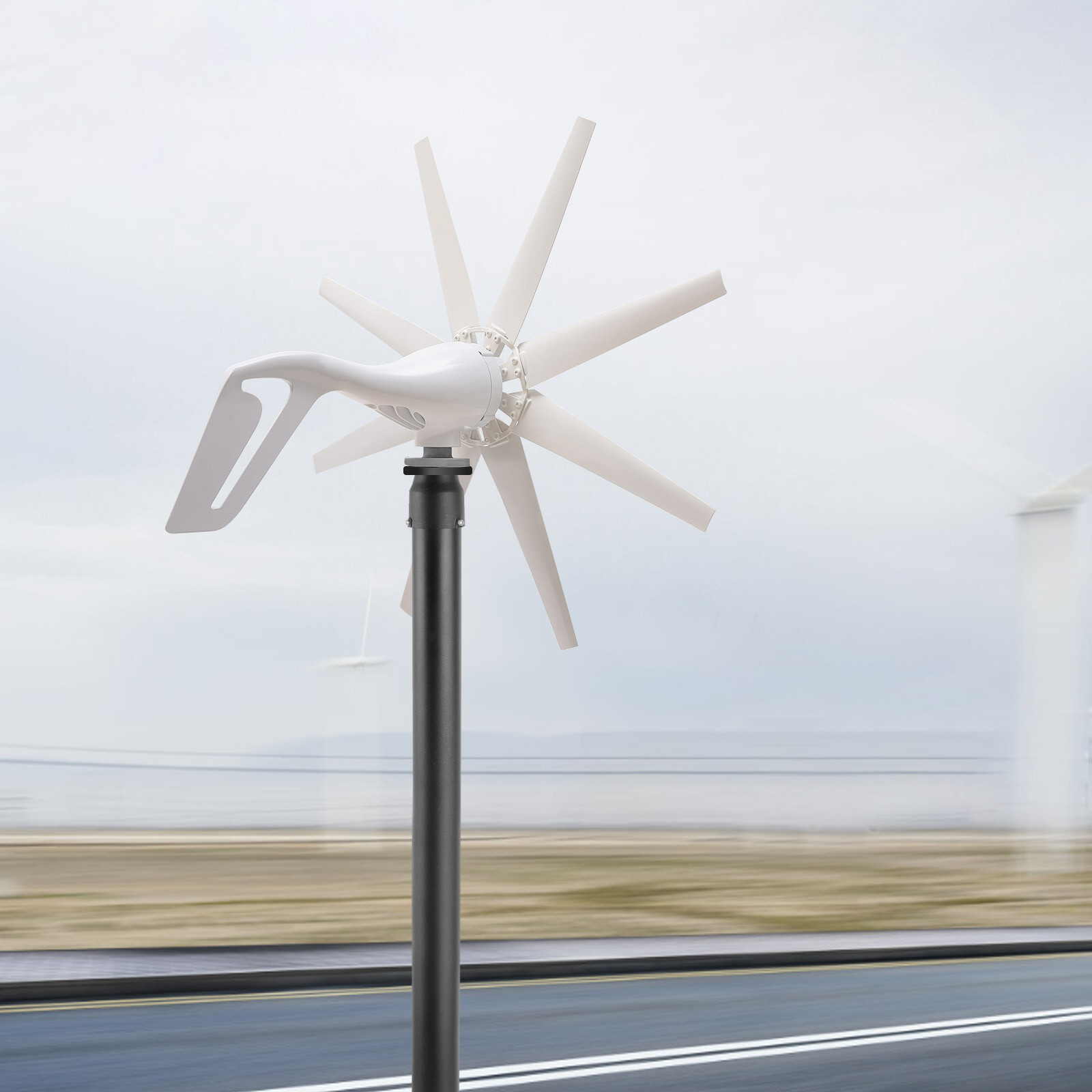 Wind Turbine Generator Kit 600W 12V with 8 Blade for Home Use Marine RV Terrace