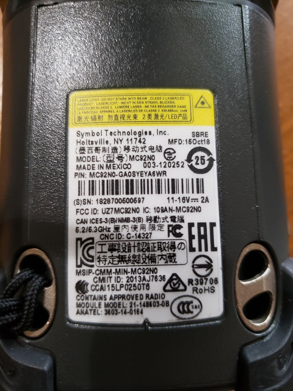 Symbol MC92N0-G Mobile Computer