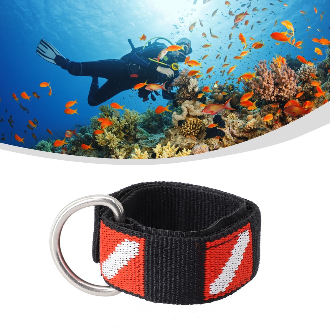 Wrist Strap Diving Adjustable Beautiful Diving Flag Pattern Easy To Use Nylon
