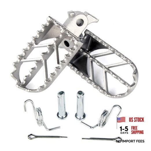 Dirt Bike Foot Pegs, Stainless Steel Foot Rest for CRF50 CRF70 KLX110 Pit