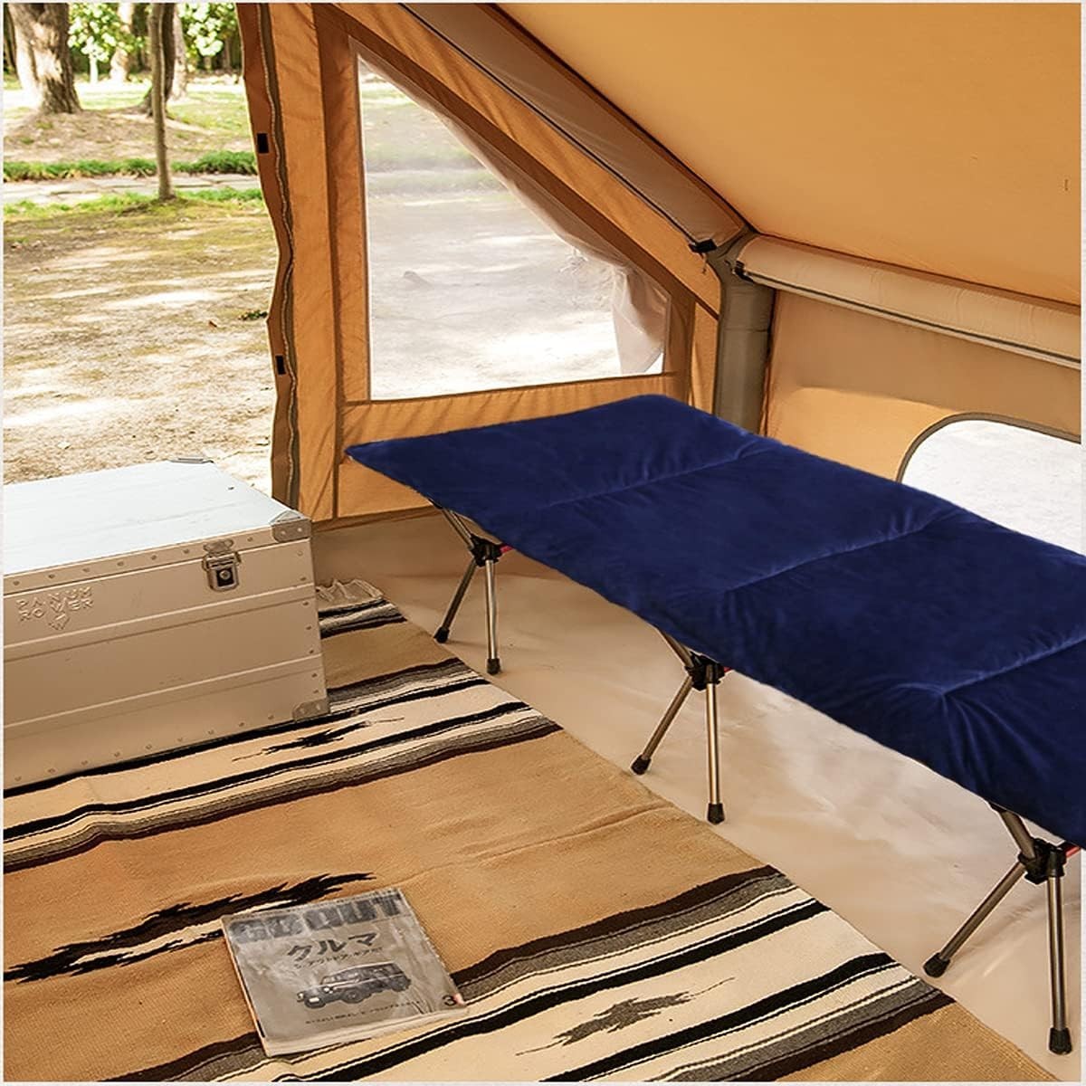Camping Sleeping Pad Microfiber Cot Mat Lightweight Foldable for Backpacking