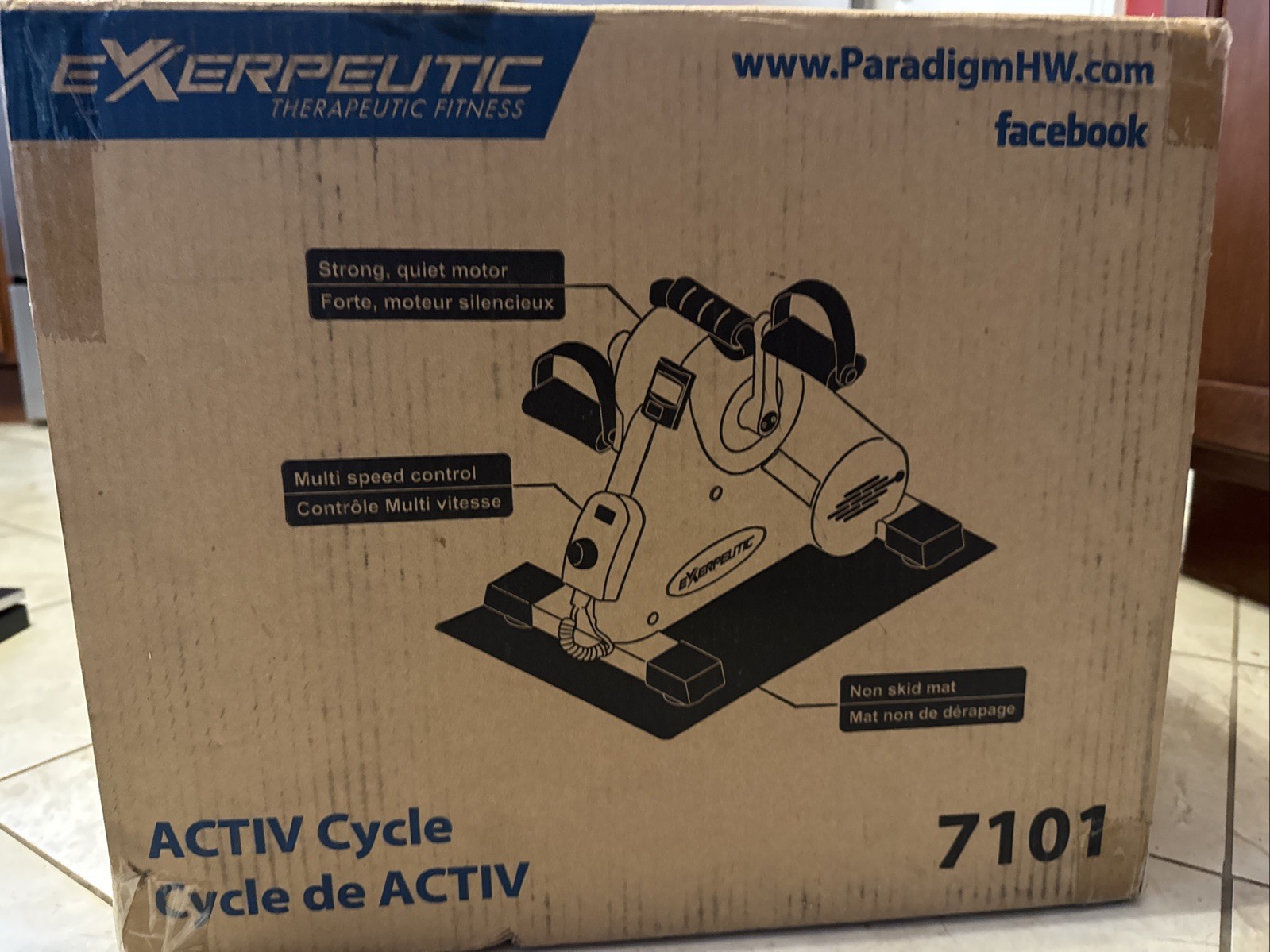 Exerpeutic ActivCycle 7101 Motorized Mini Pedal Bike DC Motor Adjustable Mint