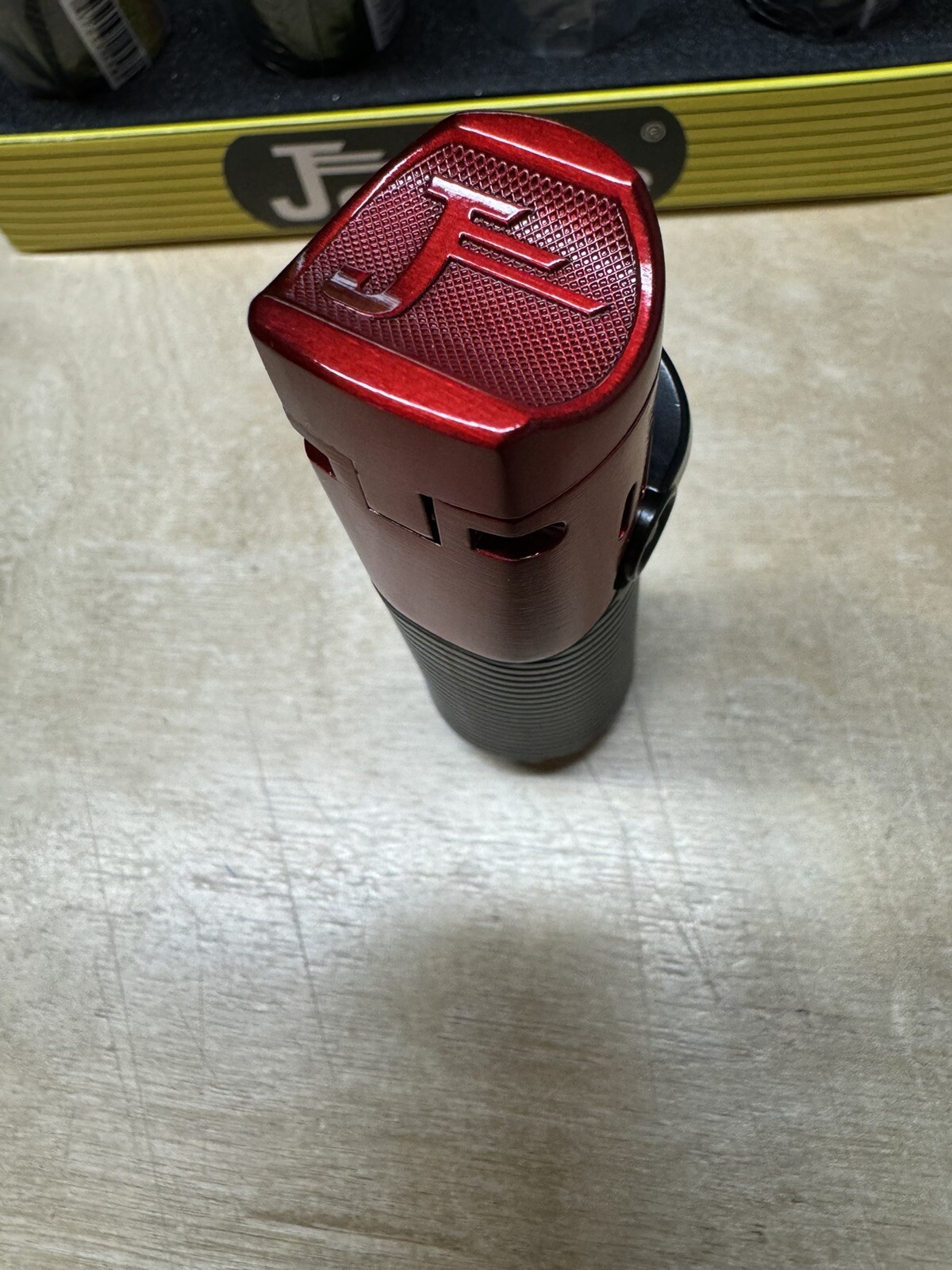 Jetline J Jet Triple Flame Cigar Torch Lighter - Black and Red - New