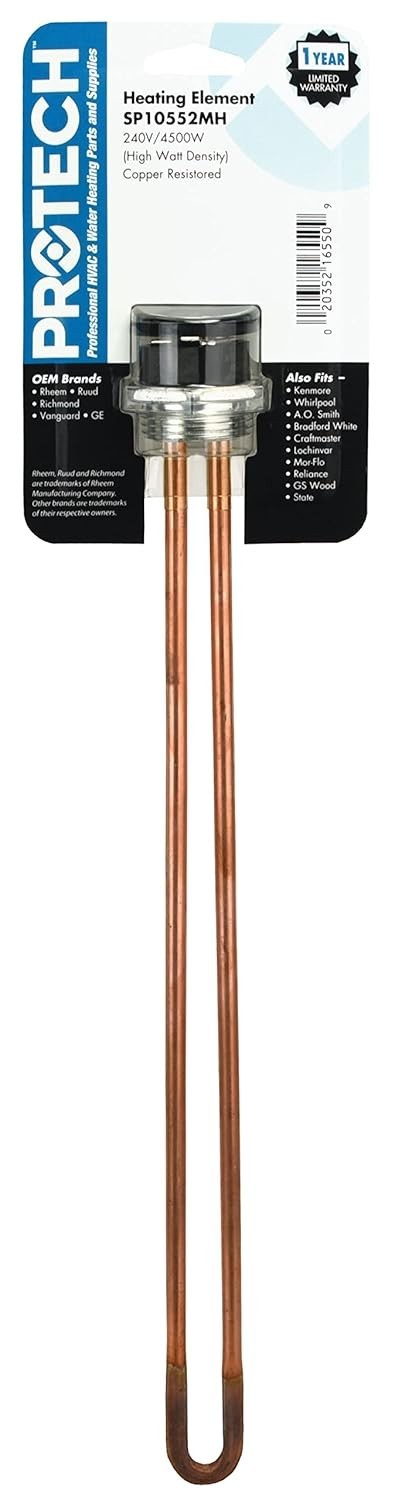 SP10552MH 4500W Screw-In Element for 240V Water Heaters - Durable Copper Design