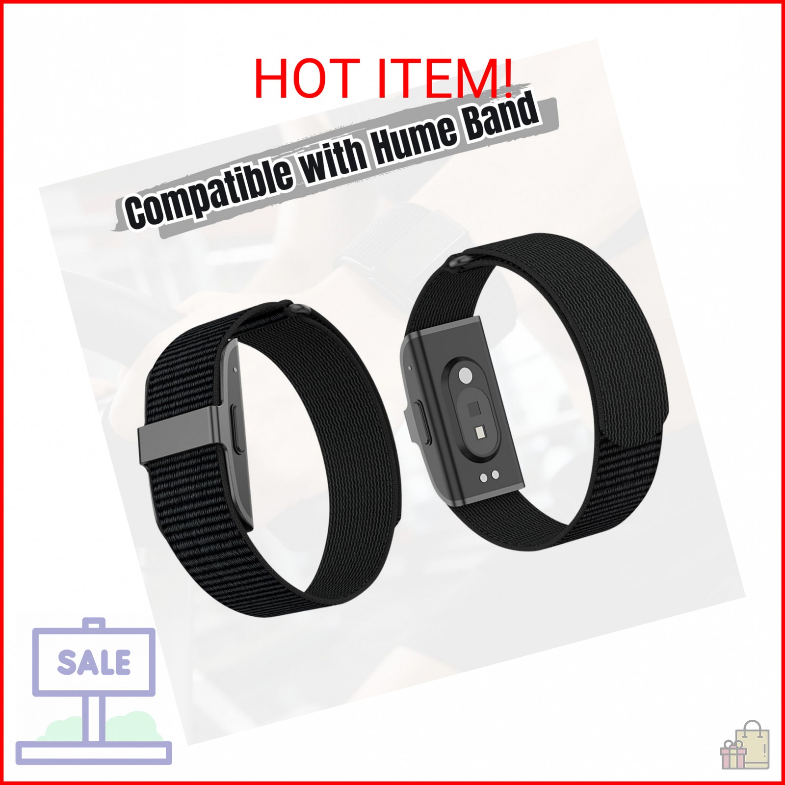 CKONXE Bicep Bands Compatible with Hume Band, Nylon Loop Replacement Strap, Soft