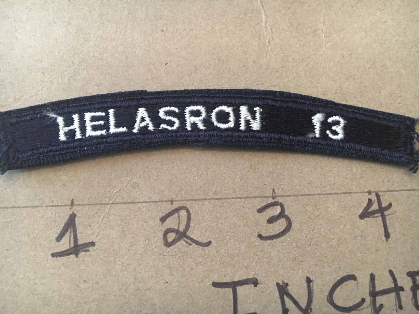 US NAVY SHOULDER STRIP TAB *** rocker *** Patch Helasron 13