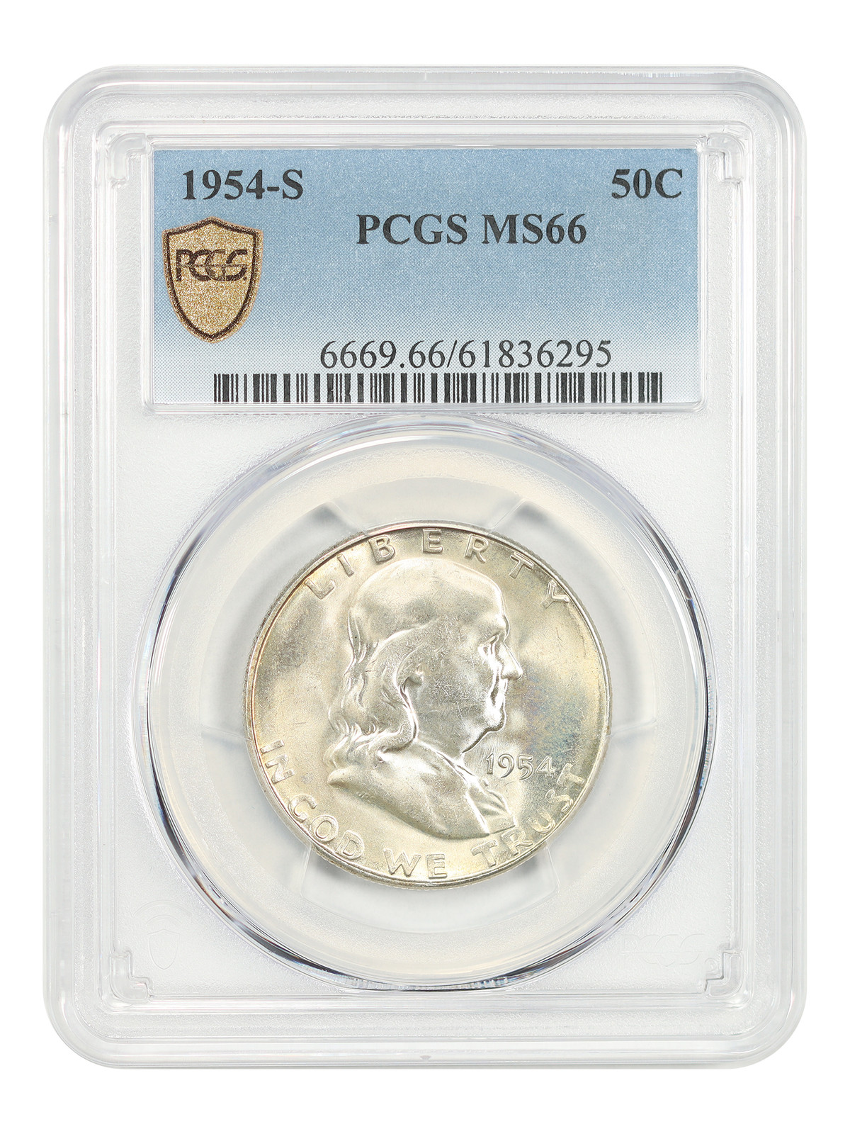 1954-S 50C PCGS MS66 - Franklin Half Dollar
