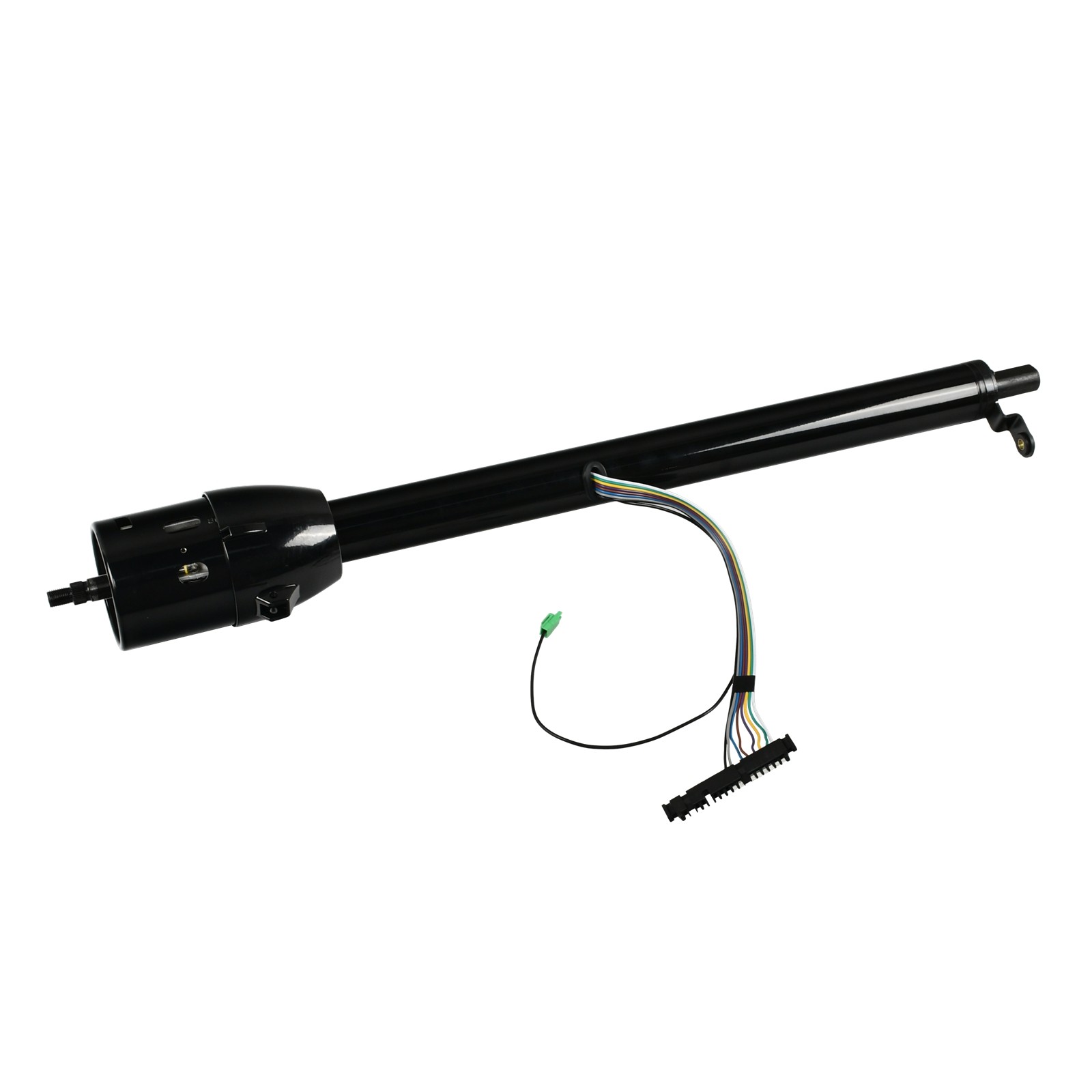 Universal 32" Black Stainless Tilt Automatic Steering Column & Adapter No Key