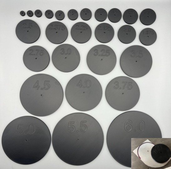Circle and radius drawing template tool with center hole