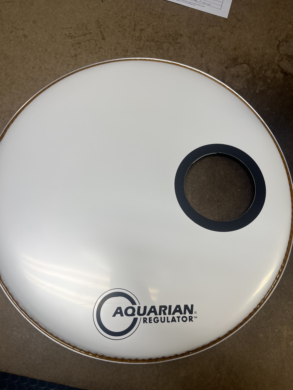 Aquarian - SMPTCC16BWH - 16" Small Off-Set Port Resonant Bass Drum White