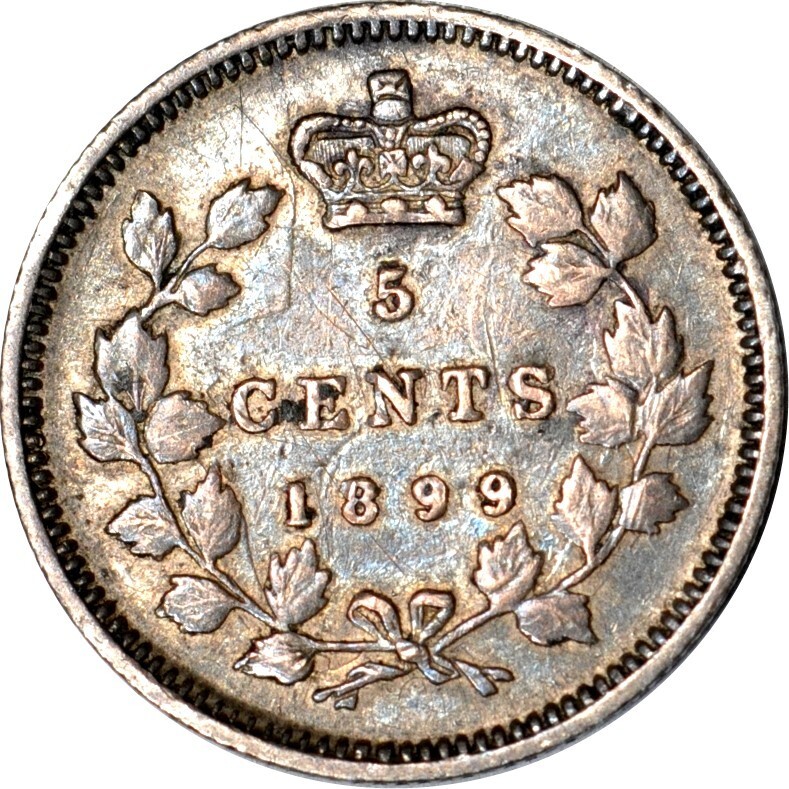 1899 5C Canada Five Cents VF K17163