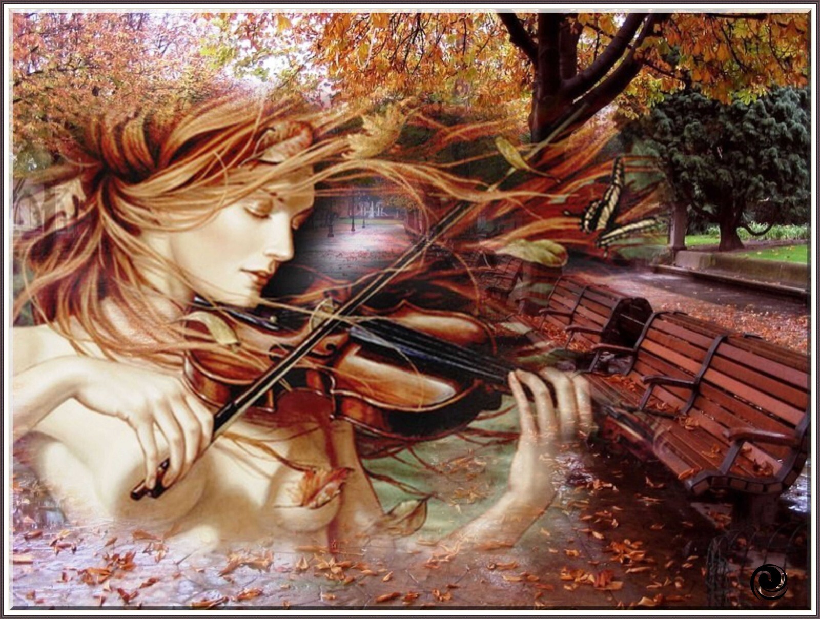 Sounds of Autumn 553 Chart Counted Cross Stitch Pattern Needlework craft