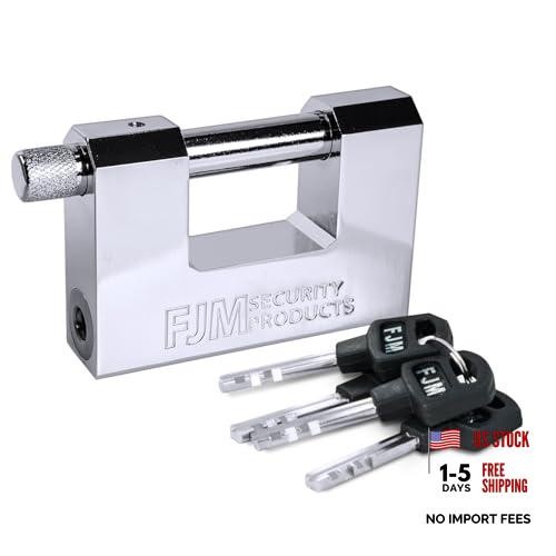 FJM Security SPSA80-KD" Triple Chrome Plated D-Shaped 3-1/8 Keyed Different