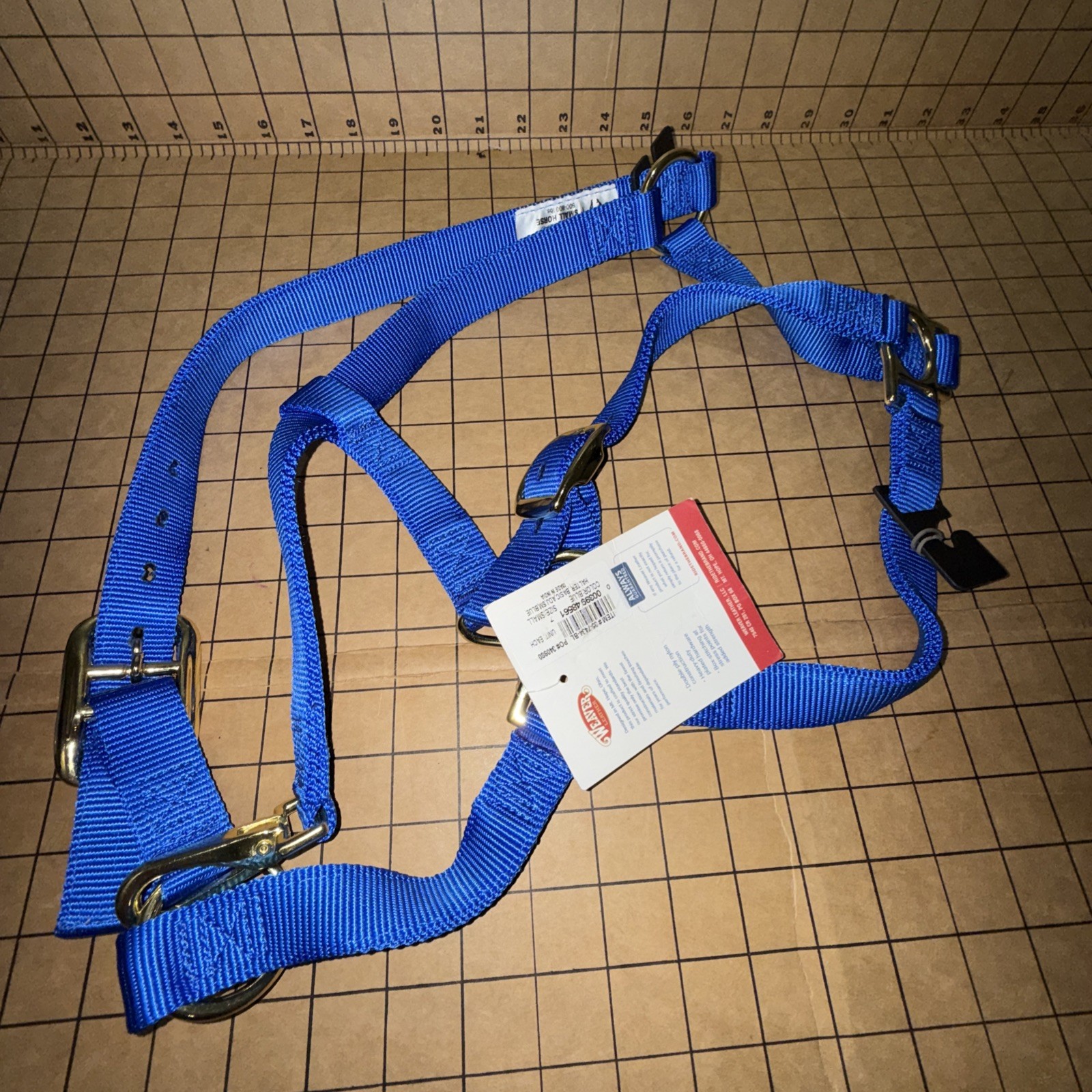 Weaver Basic Adj Halter w/Snap Size Small Blue Color