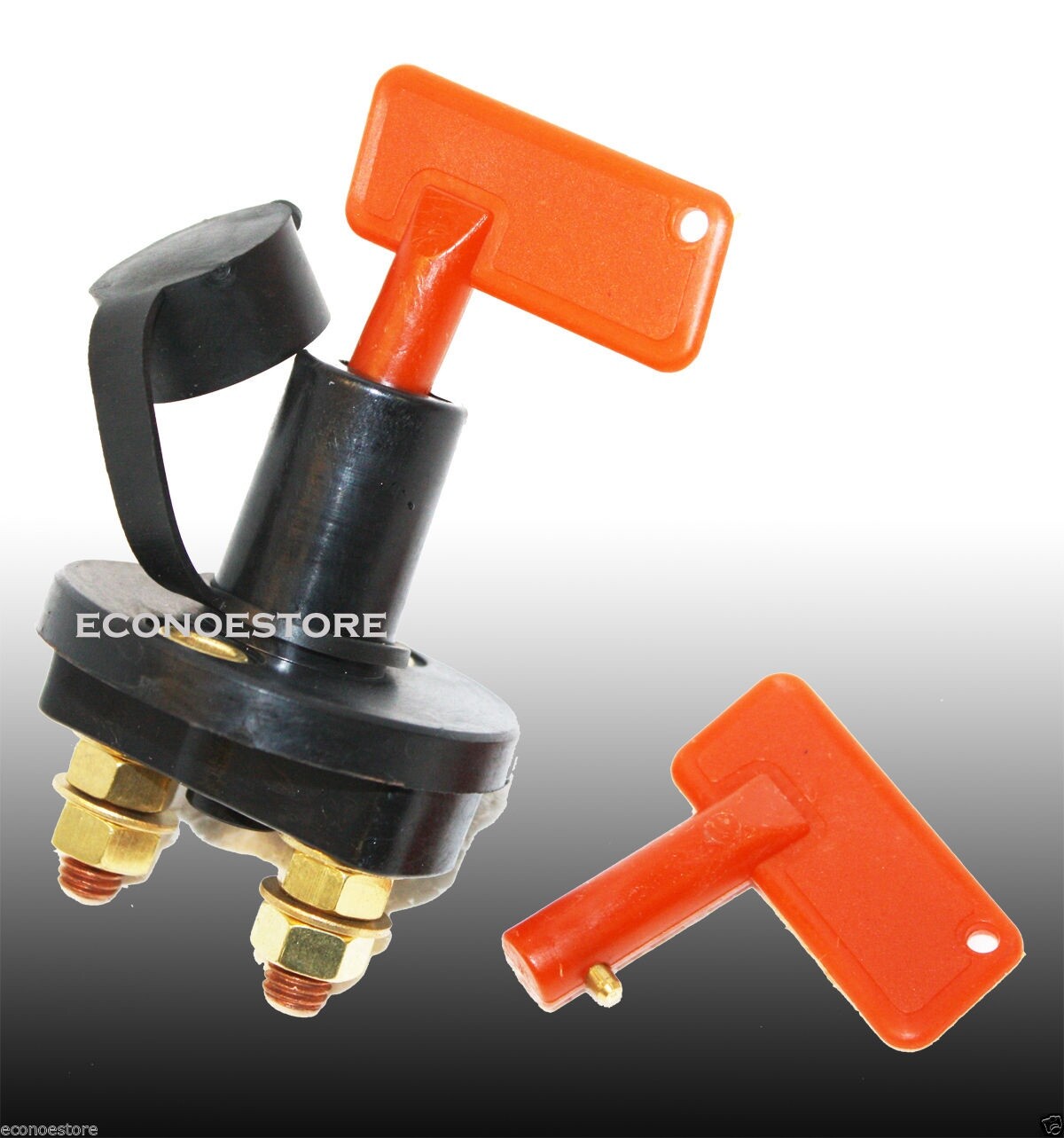 Lot TWO  Battery Disconnect Kill Cut Off Cutoff Switch Car Truck Brass Terminals
