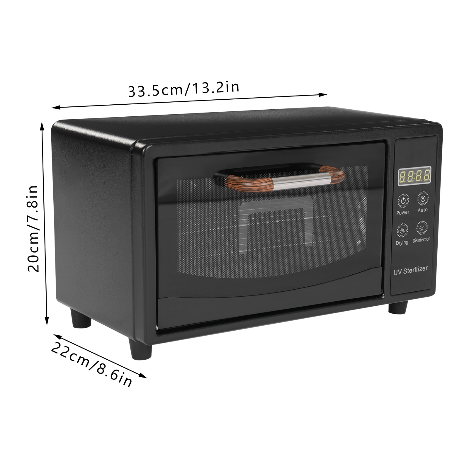 High-Temperature Sterilizer Nail Tools Sterilizer Black Tabletop Sterilizer US