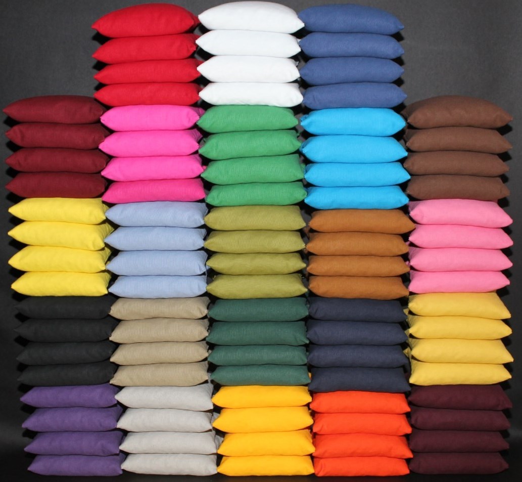 ALL WEATHER CORNHOLE BEAN BAGS Gray & Dark Maroon Resin Filled WATERPROOF