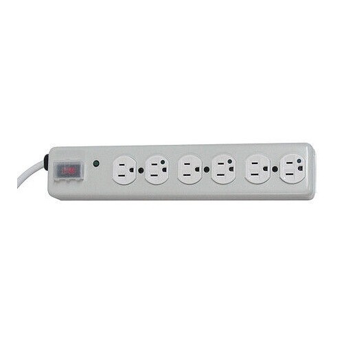 Eaton SPS-615-HG 6 OUTLET HOSPITAL GRADE SURGE UL1363 1050 JOULE METAL 5-15R 15F