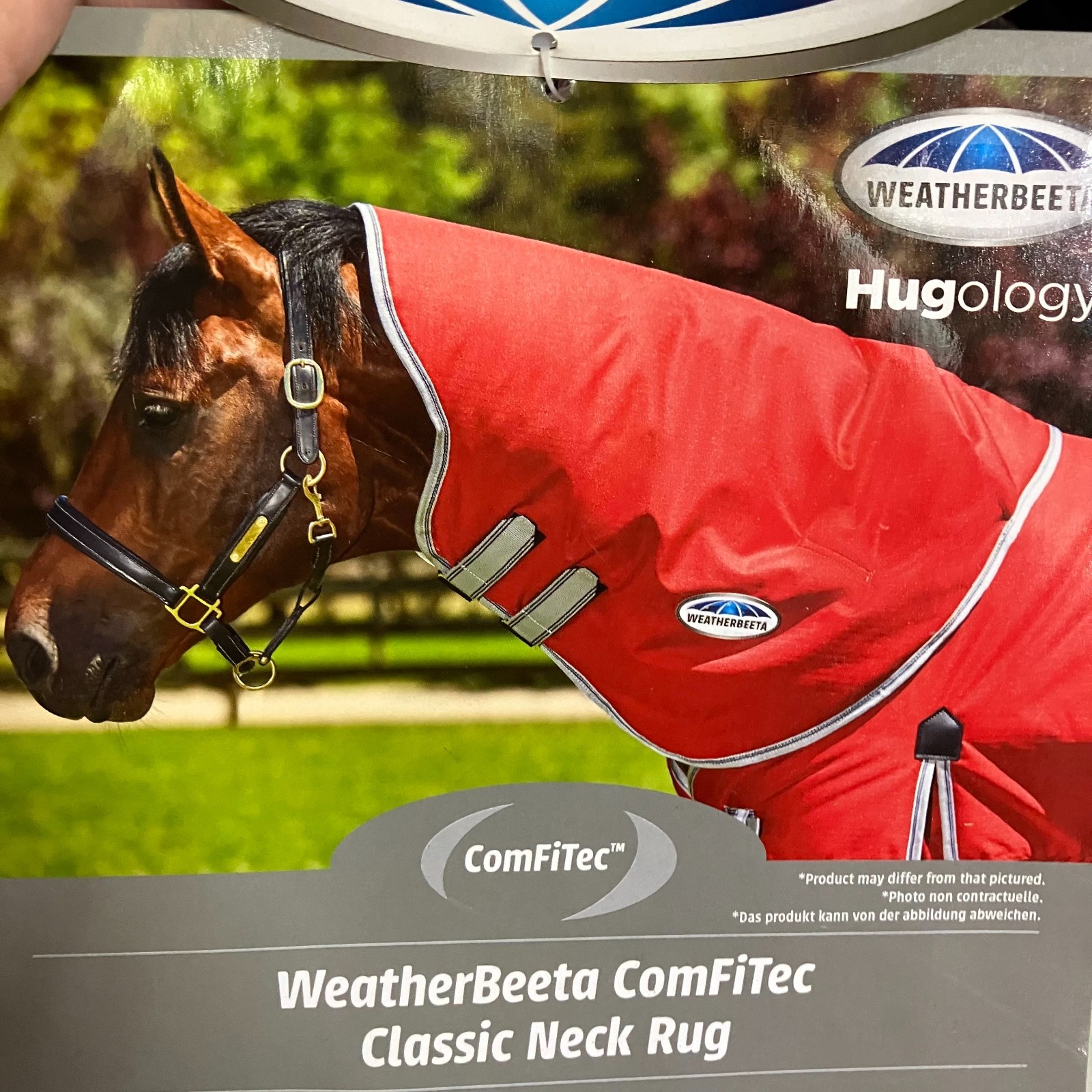 WeatherBeeta ComFiTec Classic Neck Rug Lite Size Warmblood Red/Silver/Navy