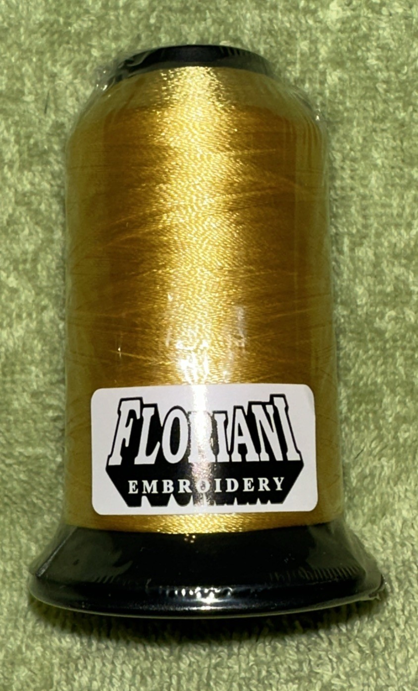 Floriani Embroidery Thread PF501 Yellow Polyester 1,100 Yards NOS