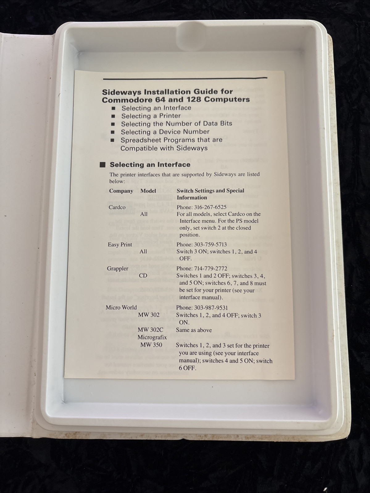 SwiftCalc 128 with Sideways | Timeworks 1983 | Commodore | Untested
