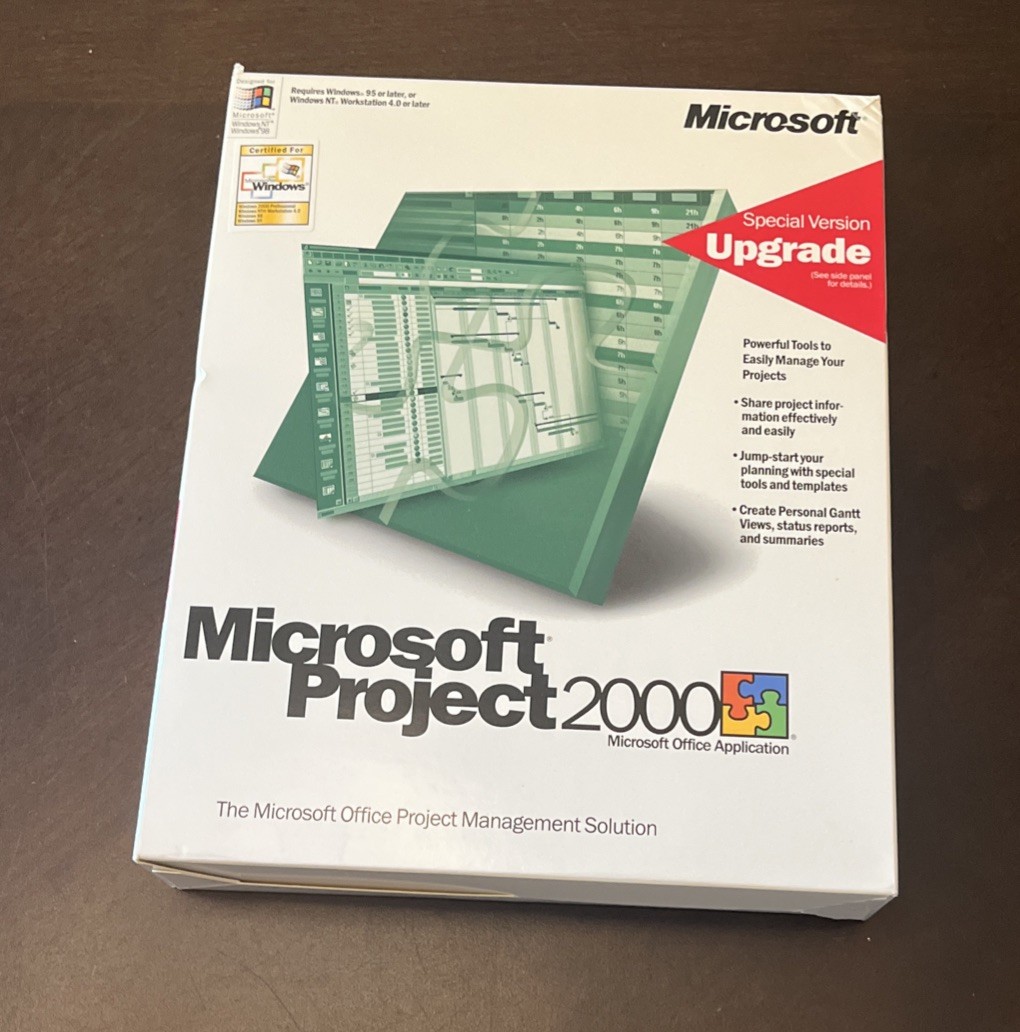 Microsoft Project 2000 Special Version Upgrade Windows 95 Or Later