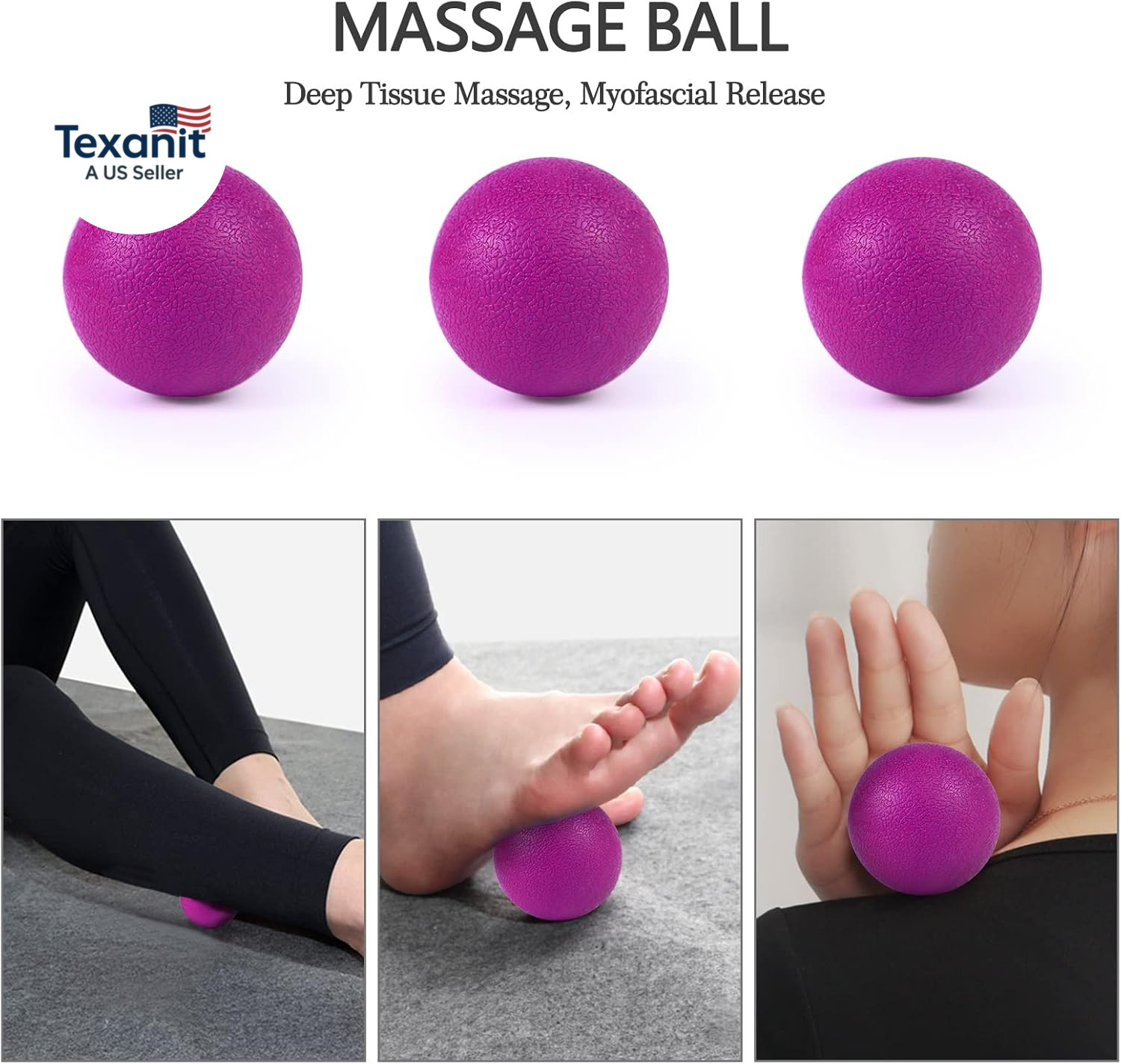 5 in 1 Foam Roller Set, Trigger Point Foam Roller Patented, Massage Stick, Massa