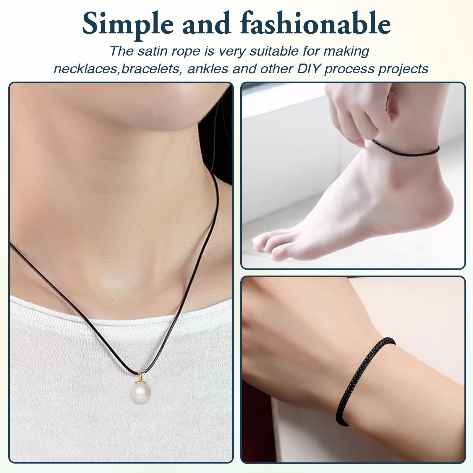 1.5mm X 110 Yards Nylon Satin Cord Necklace String Wind Chime Cord Replacement
