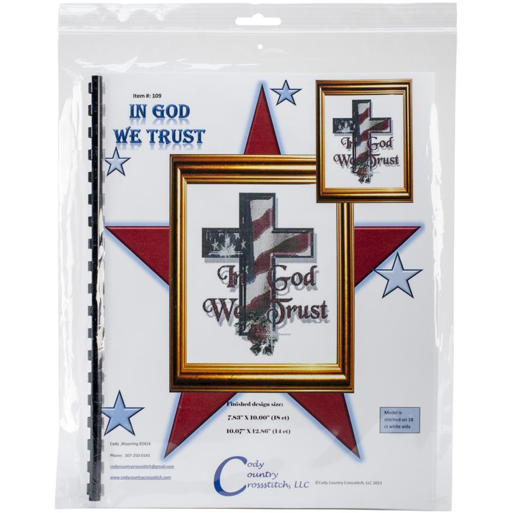 Cody Country Crossstitch Patterns In God We Trust - NEW