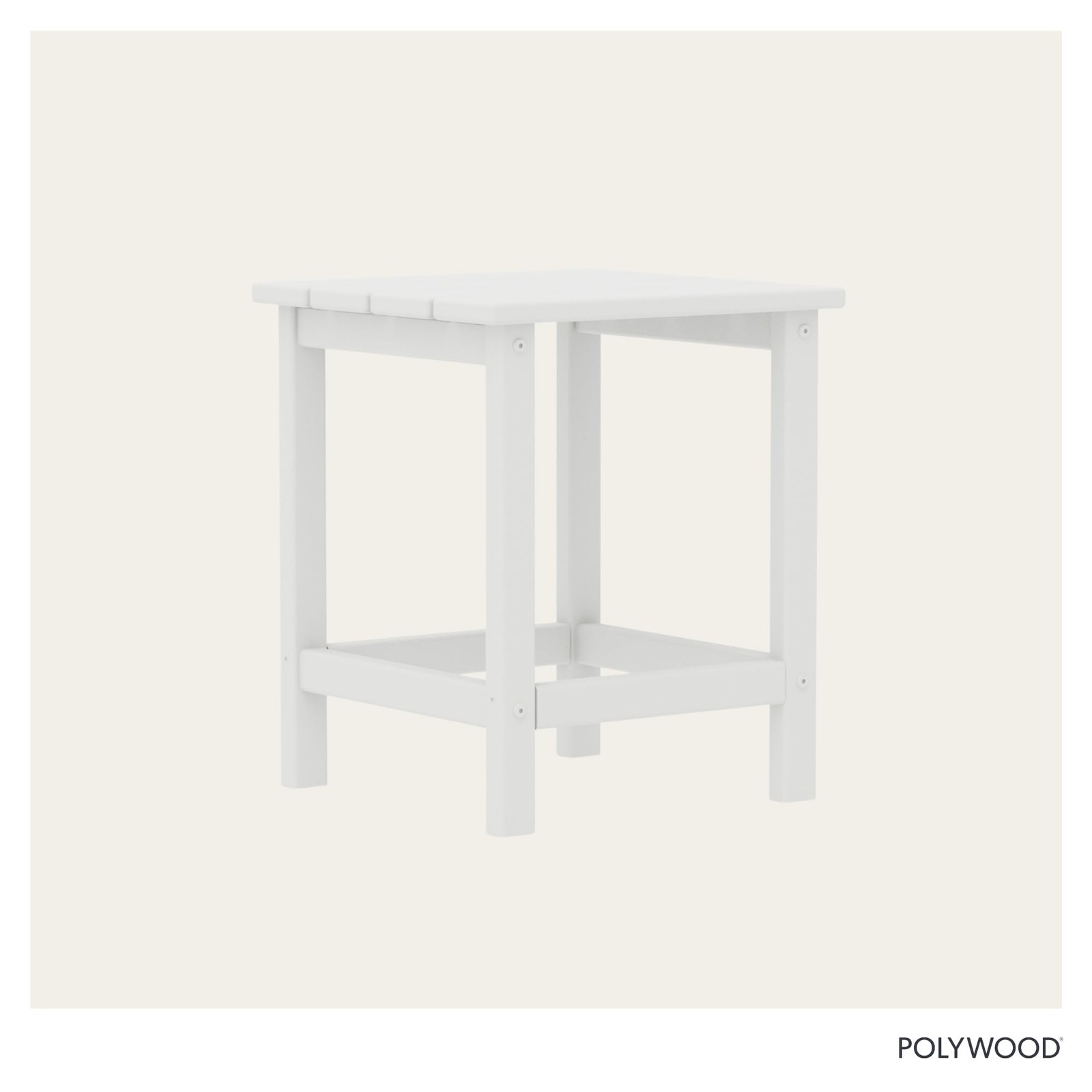 Long Island 18" Side Table, White