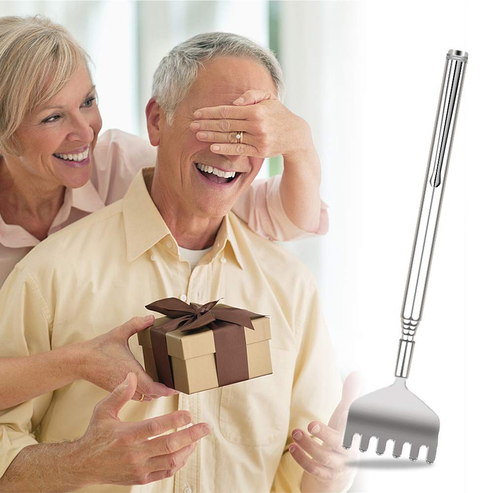 Extendable Back Scratcher for Men 3 Pack Portable Telescopic Metal Back Scrat...