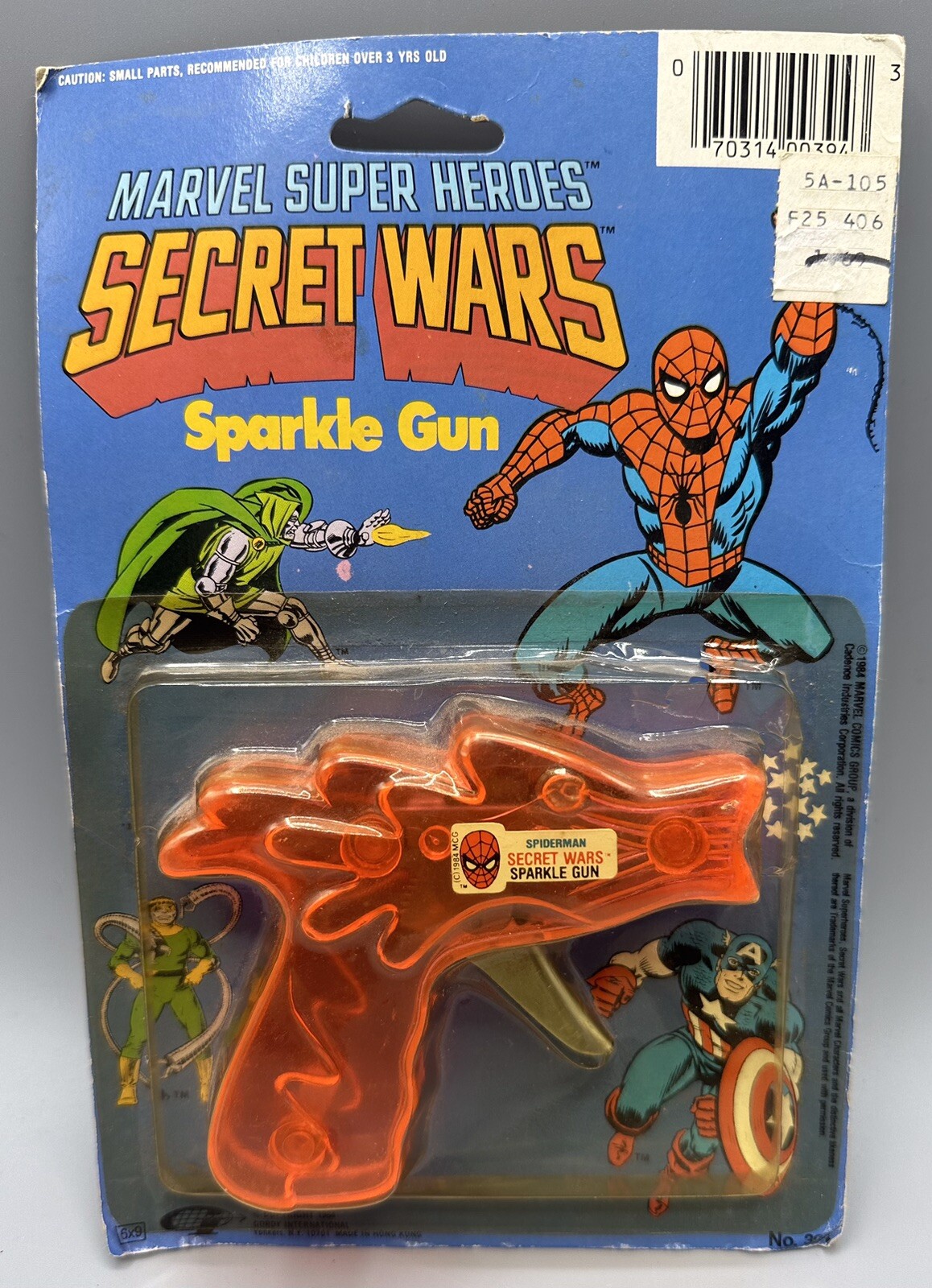 Marvel Superheroes Secret Wars Sparkle Gun *New/Sealed* FREE SHIPPING