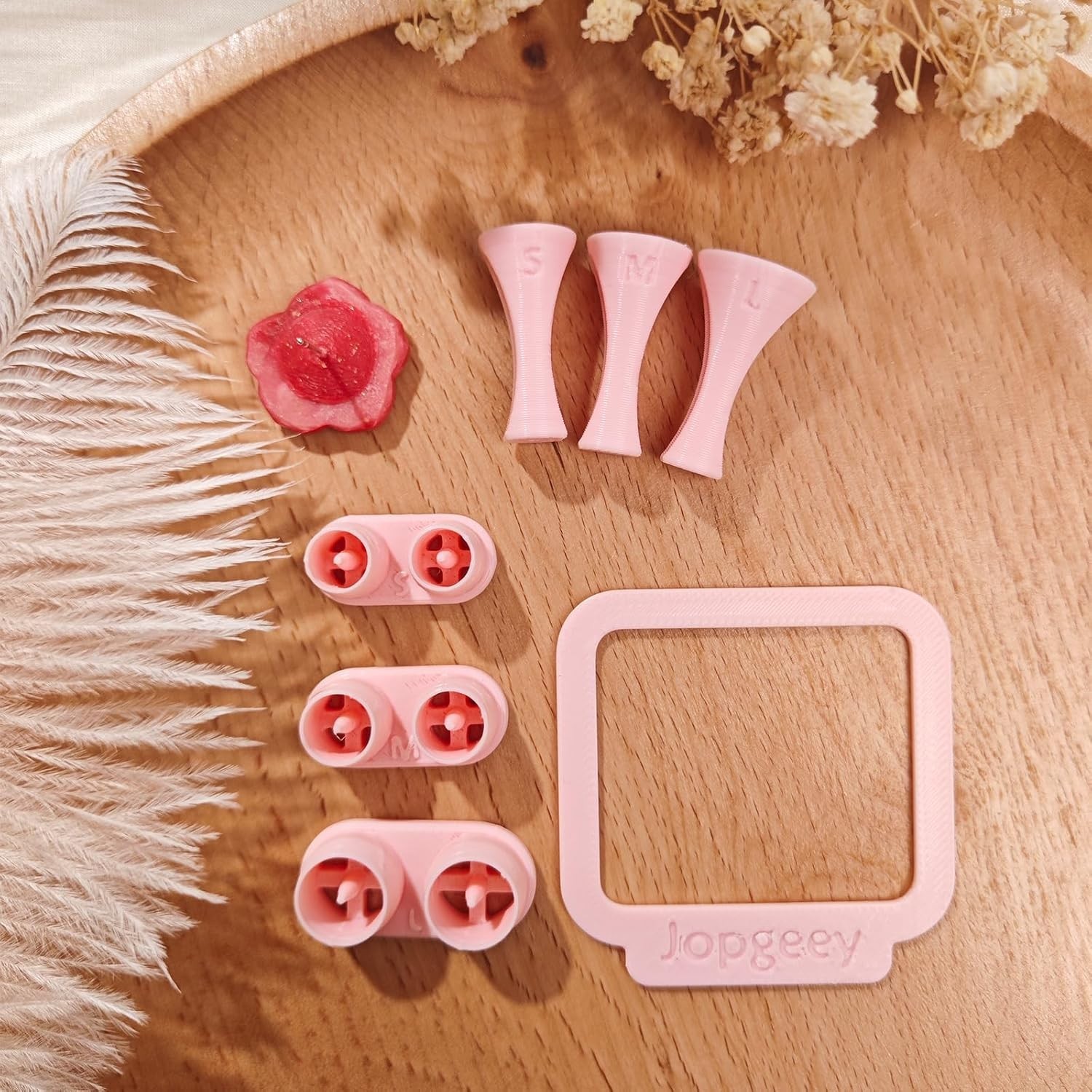 Jopgeey Stud Post Embedding Tool Set for Polymer Clay Earring, 3D Print Polym