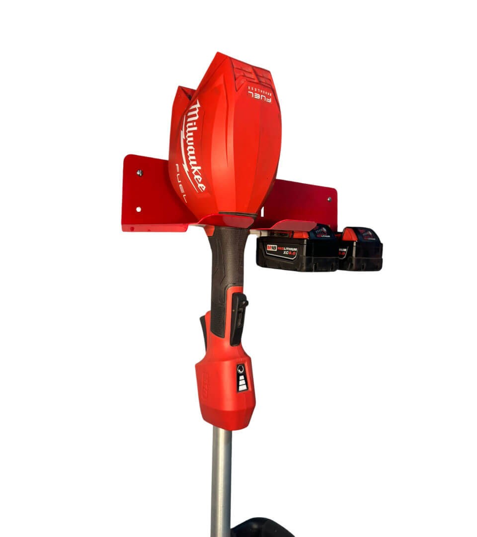 String Trimmer and Battery Mount - Compatible with Milwuakee 18v Battery