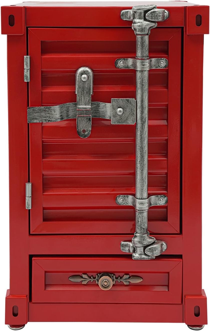 Industrial Wind Bedside Table w/ Combination Lock Container Style Locker Wrought