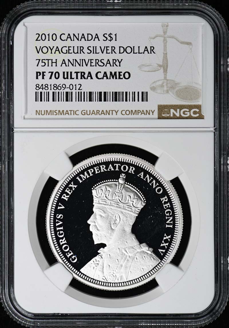 2010 CANADA VOYAGEUR SILVER DOLLAR 75TH ANNIVERSARY S$1 NGC PR70DCAM