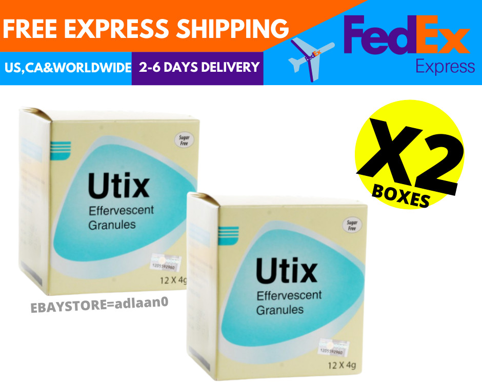 2 x UTIX Effervescent Granules 12 x 4g For Urinary Tract Urates Crystallization