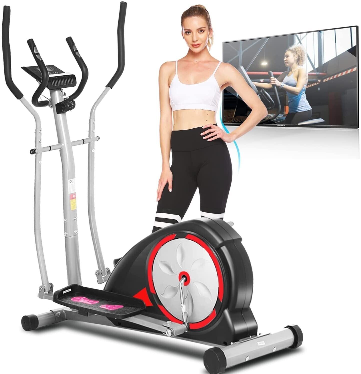 Magnetic Elliptical Exercise Bike Fitness Training Machine Home Gym Cardio Yoga@