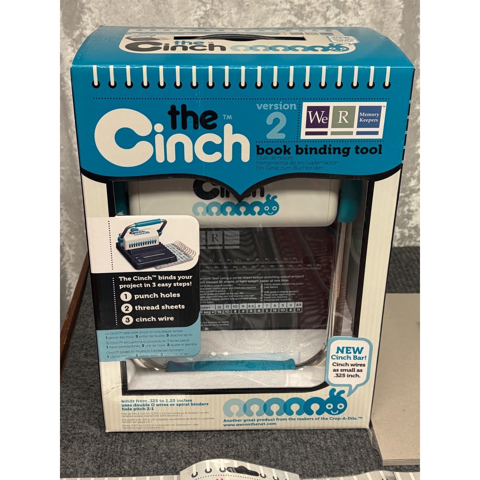 We R Memory Keepers The Cinch Ver 2 Book Binding Tool Bundle w/ Wires & Board