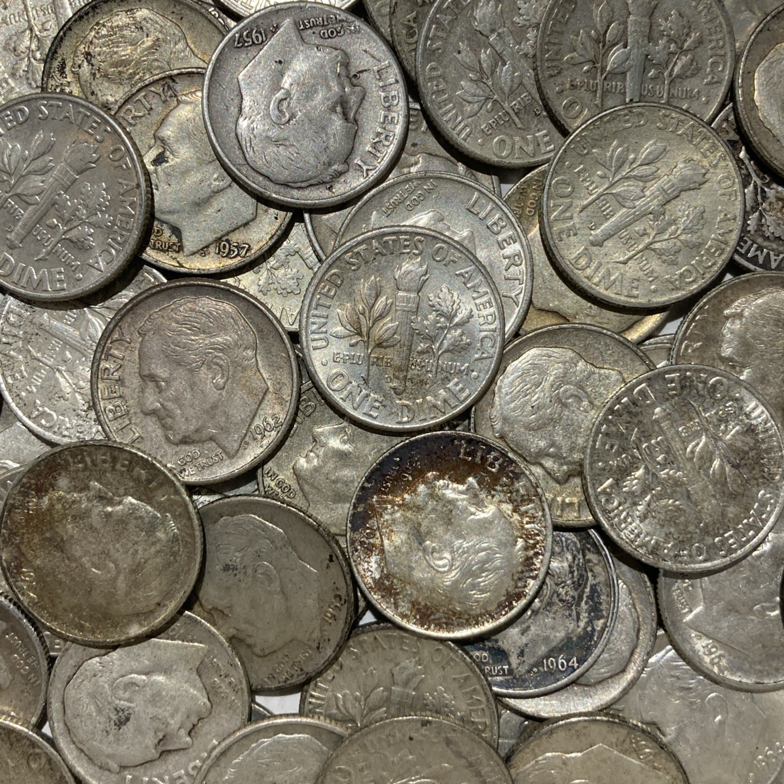 Roosevelt Dimes, 90% Silver Circulated, Choose How Many!