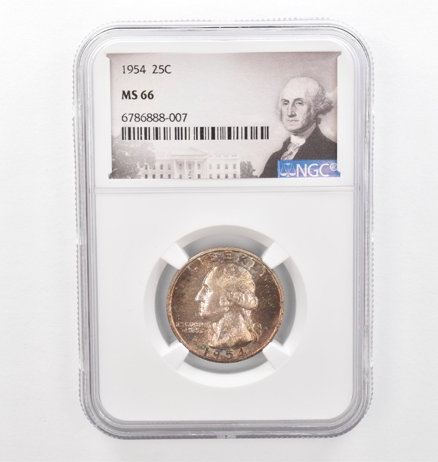 1954 Washington Quarter MS66 NGC Beautiful Tone *2261