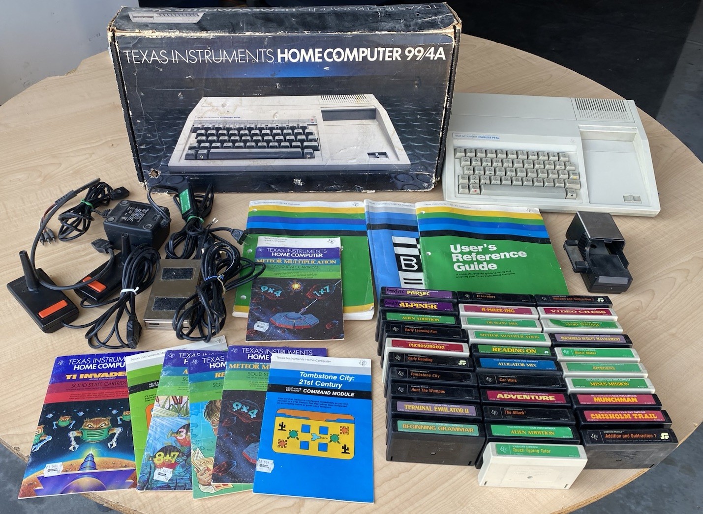 Massive Texas Instruments TI99 4A 99/4A Computer Cartridge Game Lot Untested