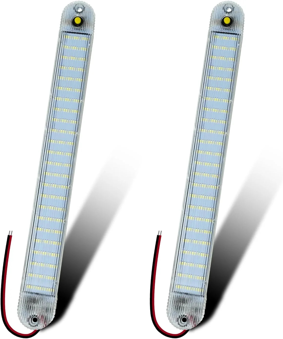 12V Led Interior Light Bar 2 Packs 72Led 6500K White with ON/Off Switch 11Inch 1