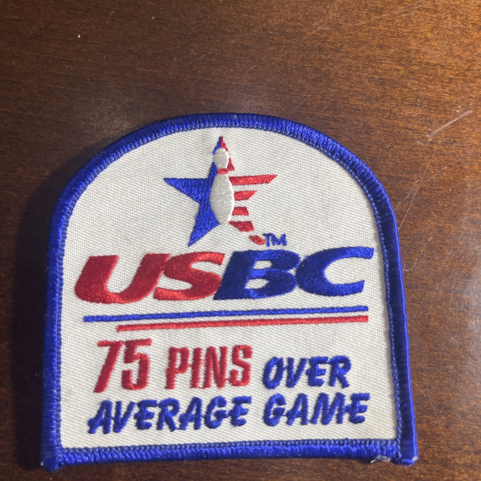 RARE USBC United States Bowling Congress 75 pins over average game patch award