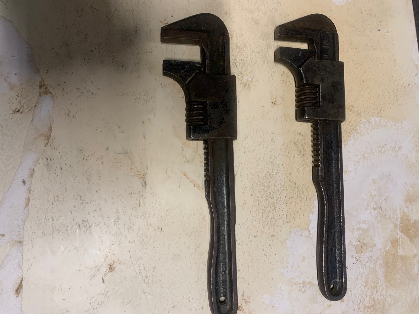 Two Vlchek crescent wrenches