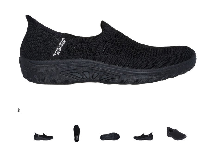 SKECHERS Reggae Fest Slip-ins Black Slip-on Sneaker Women's sizes 5-11/NEW!!!